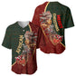 African Safari Animals Christmas Sleigh Baseball Jersey Festive Wildlife Tribal Pattern Santa Sleigh
