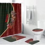 African Safari Animals Christmas Sleigh Bathroom Set Festive Wildlife Tribal Pattern Santa Sleigh