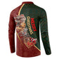 African Safari Animals Christmas Sleigh Button Sweatshirt Festive Wildlife Tribal Pattern Santa Sleigh