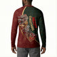 African Safari Animals Christmas Sleigh Button Sweatshirt Festive Wildlife Tribal Pattern Santa Sleigh