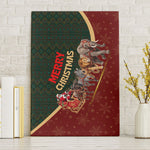 African Safari Animals Christmas Sleigh Canvas Wall Art Festive Wildlife Tribal Pattern Santa Sleigh