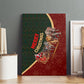 African Safari Animals Christmas Sleigh Canvas Wall Art Festive Wildlife Tribal Pattern Santa Sleigh