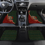 African Safari Animals Christmas Sleigh Car Mats Festive Wildlife Tribal Pattern Santa Sleigh