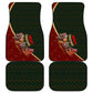 African Safari Animals Christmas Sleigh Car Mats Festive Wildlife Tribal Pattern Santa Sleigh