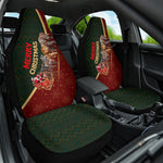 African Safari Animals Christmas Sleigh Car Seat Cover Festive Wildlife Tribal Pattern Santa Sleigh