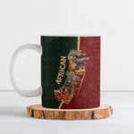 African Safari Animals Christmas Sleigh Ceramic Mug Festive Wildlife Tribal Pattern Santa Sleigh