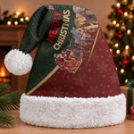 African Safari Animals Christmas Sleigh Christmas Santa Hat Festive Wildlife Tribal Pattern Santa Sleigh