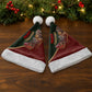 African Safari Animals Christmas Sleigh Christmas Santa Hat Festive Wildlife Tribal Pattern Santa Sleigh