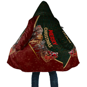 African Safari Animals Christmas Sleigh Cloak Festive Wildlife Tribal Pattern Santa Sleigh