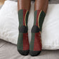 African Safari Animals Christmas Sleigh Crew Socks Festive Wildlife Tribal Pattern Santa Sleigh