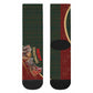 African Safari Animals Christmas Sleigh Crew Socks Festive Wildlife Tribal Pattern Santa Sleigh