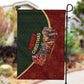 African Safari Animals Christmas Sleigh Garden Flag Festive Wildlife Tribal Pattern Santa Sleigh