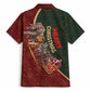 African Safari Animals Christmas Sleigh Hawaiian Shirt Festive Wildlife Tribal Pattern Santa Sleigh