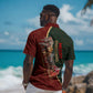 African Safari Animals Christmas Sleigh Hawaiian Shirt Festive Wildlife Tribal Pattern Santa Sleigh