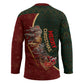 African Safari Animals Christmas Sleigh Hockey Jersey Festive Wildlife Tribal Pattern Santa Sleigh
