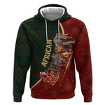 African Safari Animals Christmas Sleigh Hoodie Festive Wildlife Tribal Pattern Santa Sleigh