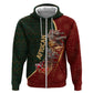 African Safari Animals Christmas Sleigh Hoodie Festive Wildlife Tribal Pattern Santa Sleigh