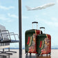 African Safari Animals Christmas Sleigh Luggage Cover Festive Wildlife Tribal Pattern Santa Sleigh