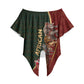 African Safari Animals Christmas Sleigh Off Shoulder Wrap Waist Top Festive Wildlife Tribal Pattern Santa Sleigh