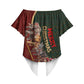 African Safari Animals Christmas Sleigh Off Shoulder Wrap Waist Top Festive Wildlife Tribal Pattern Santa Sleigh