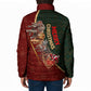 African Safari Animals Christmas Sleigh Padded Jacket Festive Wildlife Tribal Pattern Santa Sleigh