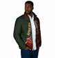 African Safari Animals Christmas Sleigh Padded Jacket Festive Wildlife Tribal Pattern Santa Sleigh