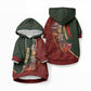 African Safari Animals Christmas Sleigh Pet Hoodie Festive Wildlife Tribal Pattern Santa Sleigh