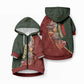 African Safari Animals Christmas Sleigh Pet Hoodie Festive Wildlife Tribal Pattern Santa Sleigh