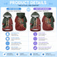 African Safari Animals Christmas Sleigh Pet Hoodie Festive Wildlife Tribal Pattern Santa Sleigh