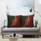 African Safari Animals Christmas Sleigh Pillow Cover Festive Wildlife Tribal Pattern Santa Sleigh