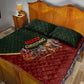 African Safari Animals Christmas Sleigh Quilt Bed Set Festive Wildlife Tribal Pattern Santa Sleigh