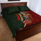 African Safari Animals Christmas Sleigh Quilt Bed Set Festive Wildlife Tribal Pattern Santa Sleigh