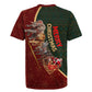 African Safari Animals Christmas Sleigh Rugby Jersey Festive Wildlife Tribal Pattern Santa Sleigh