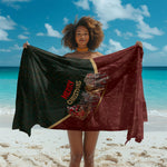 African Safari Animals Christmas Sleigh Sarong Festive Wildlife Tribal Pattern Santa Sleigh