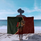 African Safari Animals Christmas Sleigh Sarong Festive Wildlife Tribal Pattern Santa Sleigh