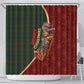 African Safari Animals Christmas Sleigh Shower Curtain Festive Wildlife Tribal Pattern Santa Sleigh