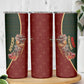 African Safari Animals Christmas Sleigh Skinny Tumbler Festive Wildlife Tribal Pattern Santa Sleigh