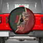 African Safari Animals Christmas Sleigh Spare Tire Cover Festive Wildlife Tribal Pattern Santa Sleigh