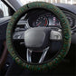 African Safari Animals Christmas Sleigh Steering Wheel Cover Festive Wildlife Tribal Pattern Santa Sleigh
