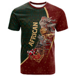 African Safari Animals Christmas Sleigh T shirt Festive Wildlife Tribal Pattern Santa Sleigh