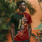 African Safari Animals Christmas Sleigh T shirt Festive Wildlife Tribal Pattern Santa Sleigh