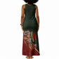 African Safari Animals Christmas Sleigh Tank Maxi Dress Festive Wildlife Tribal Pattern Santa Sleigh
