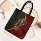 African Safari Animals Christmas Sleigh Tote Bag Festive Wildlife Tribal Pattern Santa Sleigh