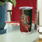African Safari Animals Christmas Sleigh Tumbler Cup Festive Wildlife Tribal Pattern Santa Sleigh