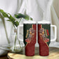 African Safari Animals Christmas Sleigh Tumbler With Handle Festive Wildlife Tribal Pattern Santa Sleigh
