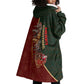African Safari Animals Christmas Sleigh Wearable Blanket Hoodie Festive Wildlife Tribal Pattern Santa Sleigh