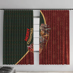 African Safari Animals Christmas Sleigh Window Curtain Festive Wildlife Tribal Pattern Santa Sleigh