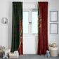 African Safari Animals Christmas Sleigh Window Curtain Festive Wildlife Tribal Pattern Santa Sleigh