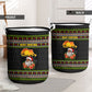 African Safari Black Santa Christmas Laundry Basket Ugly Pattern Sunset Baobab Tree Africa Map