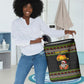 African Safari Black Santa Christmas Laundry Basket Ugly Pattern Sunset Baobab Tree Africa Map
